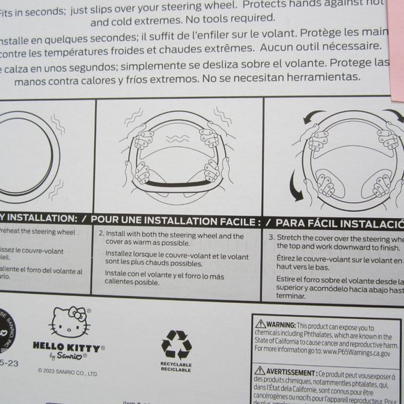 Hello Kitty Steering Wheel Cover Cars - Picture 5 of 5